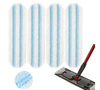Juego de 4 almohadillas de repuesto de microfibra para Vileda H2PrO y O-Cedar H2PrO, funda de repuesto lavable y reutilizable para todos los suelos duros