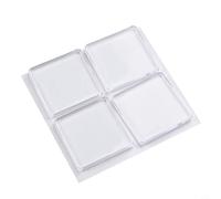 Juego de 4 almohadillas de silicona antivibración transparentes para lavadora, absorción de golpes, antideslizantes, con resistencia al calor