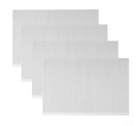 Juego de 4 almohadillas de silicona para estantes y manteles antideslizantes, 45 x 30 cm, resistentes al calor, cortadas a medida, aptos para lavavajillas (transparente)