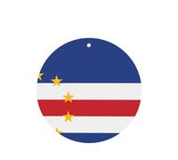 Juego de 4 ambientadores de coche con diseño de bandera de Cabo Verde, tarjetas colgantes perfumadas de lavanda para el interior del vehículo, decoración de fragancia impresa de doble cara para el