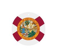 Juego de 4 ambientadores de coche con diseño de bandera de Florida, con aroma a lavanda, para el interior del vehículo, decoración de fragancia impresa de doble cara para el armario del coche y el