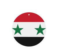Juego de 4 ambientadores de coche con diseño de bandera de la República Árabe Siria, tarjetas colgantes perfumadas de lavanda para el interior del vehículo, decoración de fragancia impresa de doble