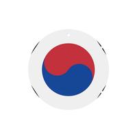Juego de 4 ambientadores de coche con diseño de bandera de la República de Corea, con aroma a lavanda, para el interior del vehículo, decoración de fragancia impresa de doble cara para el armario del