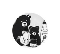 Juego de 4 ambientadores de coche con diseño de oso de botella de leche, de larga duración, con aroma a lavanda, para el interior del vehículo, decoración de fragancia impresa de doble cara para