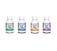 Juego de 4 ambientadores para la colada Deo Due Gotas de 150 ml, aloe blanco, almizcle, Oriental