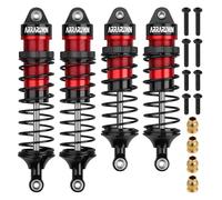Juego de 4 amortiguadores delanteros y traseros de coche RC 1/10 compatibles con Traxxas Slash/Rustler/Stampede/Hoss VXL 4x4 2WD piezas de repuesto #5862 (negro rojo)