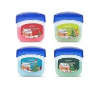 Juego de 4 bálsamos labiales, bálsamo labial de Navidad, bálsamo labial de Navidad, set de regalo, bálsamo labial hidratante para reparación de labios en caso de grietas