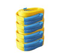 Juego de 4 bandas amarillas con capacidad de carga de 3000 kg, 5 metros - Kit con 4 Brache para el levantamiento 3 Ton Longitud 5 metros
