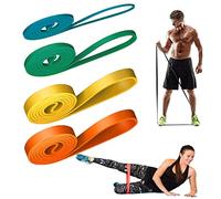 Juego de 4 bandas elásticas de resistencia para fitness crossfit entrenamiento para hombres y mujeres 5-15-25-35 kg