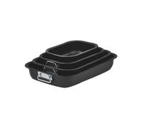 Juego de 4 bandejas antiadherentes para cocina sin grasas - bandejas duraderas y versátiles, cocción uniforme, fáciles de limpiar, de acero al carbono, 20, 25, 30 y 35 cm, fabricado en Italia