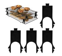 Juego de 4 bandejas apilables para ahorrar espacio, soporte para de ollas para gestión de restos, servicio de , comercios