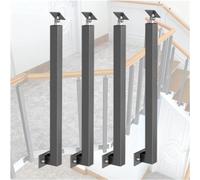 Juego de 4 barandillas ajustables para escalera de loft, columna de montaje lateral para escaleras interiores, 95 cm de altura, sistema de riel de seguridad duradero
