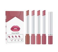 Juego de 4 barras de labios rellenadoras y brillos labiales: lápiz labial nude, bálsamo de labios tintado, brillo de labios altamente pigmentado, resistente al agua, barra de labios de larga duración