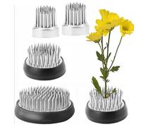 Juego de 4 Bases para Arreglos Florales Redondos con Pins de Acero Inoxidable-Incluye 3 Tamaños+Base Estable-Kit Profesional para Diseño Floral en Hogar, Jardín, Bodas,Eventos y Decoración de Hoteles