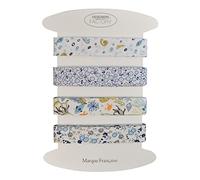 Juego de 4 Bies de algodón estampado - Descubra nuestras variantes - Cintas al sesgo de algodón de bella calidad - 2 metros por color - 100% algodón. (Set A)