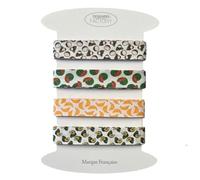Juego de 4 Bies de algodón estampado - Descubra nuestras variantes - Cintas al sesgo de algodón de bella calidad - 2 metros por color - 100% algodón. (Set C)