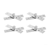 Juego de 4 bisagras pivotantes de acero inoxidable con rotación de 360 grados para puertas de armario, adecuadas para uso en armarios y muebles, diseñadas para un rendimiento silencioso y fiable