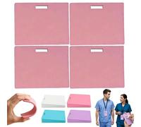 Juego de 4 blocs de notas de insignia borrables horizontales, de silicona reutilizable, bloc de notas de bolsillo para escribir y limpiar con alcohol, mini bloc de notas de pizarra blanca | Compañero