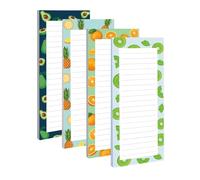 Juego de 4 bloques de frutas lindas de bolsillo | Hojas de impresión clara | Hogar, escuela, clase, viajes, trabajo, estudios, lista de compras, mujeres