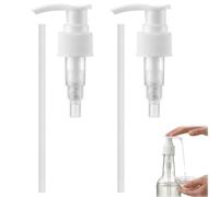Juego de 4 bombas dosificadoras de 1 l - Dispensador y dispensador de | Para recipiente roscado 28/410, cabezal de bomba reutilizable para jarabe, champú y productos de cuidado