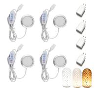 Juego de 4 bombillas LED para impresora 3D, modelos de luz nocturna con 3 colores, parte de impresora 3D, iluminación LED, piezas de repuesto de hardware DIY, alimentado por USB, para Bambu Lab