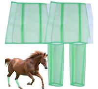 Juego de 4 botas antimoscas para caballos, botas para caballos, juego de 4 botas antimoscas reutilizables para caballos, botas antimoscas para caballos, minimiza la fatiga de las piernas, reduce las p