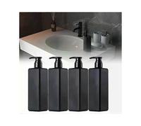 Juego de 4 botellas cuadradas vacías de plástico de 500 ml, dispensador de jabón de manos, champú líquido,