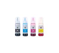 Juego de 4 botellas de tinta de 70 ml para reemplazar la Epson 104. Compatible/no original de Go Inks.