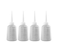 Juego de 4 botellas exprimibles, dispensador de pegamentos, botella de boquilla para pegamentos, aceite y botellas de lavado, necesidades en suministros de manualidades