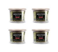 Juego de 4 Botes de Cocina Keeper Family Redondos Transparentes para Almacenaje. Ideales Despensa (160ML, Marrón)