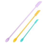 Juego de 4 brochas para máscara facial, 12 piezas, espátula de maquillaje, botella de cosméticos, mini raspador de silicona, juego de tres piezas para hornear, doble extremo, espátula dos en uno