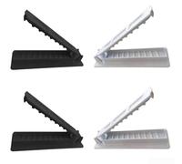 Juego de 4 brochetas de carne manual para hacer brochetas perfectas, moldes de plástico reutilizables, blanco y negro, 32 cm