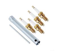 Juego de 4 Bujías F7TC para acero Juego de 4 Bujías F7TC para | Ignición , reduce carbono, motor 4 tiempos, compatible generadores, instalación fácil