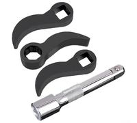 Juego de 4 cabezales adaptadores de llave de palanca con accionamiento de 1/2 pulgada, construcción de acero al cromo vanadio para reparación de automóviles y extracción de medio eje Ta