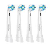 Juego de 4 cabezales de repuesto compatibles con el cepillo de dientes eléctrico Oral-B iO Serie 2-10, cerdas suaves premium DuPont, limpieza profunda y delicada, blanco