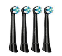 Juego de 4 cabezales de repuesto iO, compatibles con Oralb iO Serie 2-10, cerdas suaves premium para una limpieza profunda, indicador de cambio de color, negro