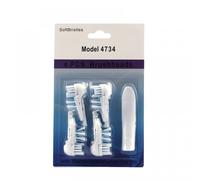 Juego de 4 cabezales de repuesto multidireccionales para cepillo de dientes eléctrico, compatibles con Oral-B 3733, 4732 y 4734.