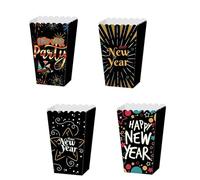 Juego de 4 cajas de papel Sanck para bodas, cumpleaños, películas, fiestas, suministros para Año Nuevo 2024, festival de primavera