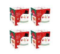 Juego de 4 cajas de regalo de vacaciones, cajas multifuncionales temáticas de Navidad para ocasiones de celebración
