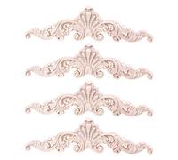 Juego de 4 calcomanías de madera sin pintar para cama de madera para muebles de cama para el hogar, escritorios, estantes, estanterías, armarios