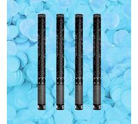 Juego de 4 cánones de confeti corazón oro rosa 60 cm - Juego de 4, lanza confeti profesional a aire, alcance 6-8 m, efecto lluvia metálico para boda, cumpleaños, baby shower - Zenda Club (azul)