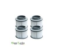 Juego de 4 cartuchos de filtro de bayoneta blancos para spas inflables, filtros de repuesto duraderos para agua limpia.