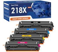 Juego de 4 cartuchos de tóner 218X 218A 3301cdw compatibles con HP 218X 218A Color Laserjet Pro MFP 3301cdw 3301fdw 3201dw 3301sdw W2180X juego de tinta de alto rendimiento (B/C/Y/M)