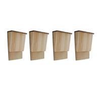 Juego de 4 casas de murciélagos de madera, 22 x 12 x 34 cm, protección natural para murciélagos, resistentes a la intemperie y duraderas, ideales para jardines, bosques y amantes de la naturaleza