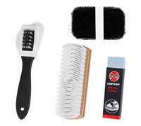 Juego de 4 cepillos de ante para zapatos, versátil, cepillo de crepé resistente, con goma de borrar y guantes para limpieza de zapatos, para piel rugosa, nobuck, ante y ante