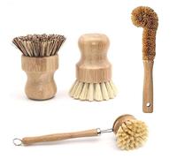 Juego de 4 cepillos de cocina para vajilla, lata, botella, olla, sartén, verduras