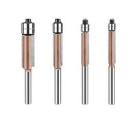 Juego de 4 cepillos de doble casquillo, de metal de alto carbono, para trabajar la madera, para pulir superficies y para la fabricación de muebles, brocas de fresado