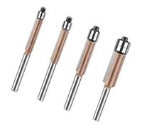 Juego de 4 cepillos de doble casquillo, de metal de alto carbono, para trabajar la madera, para pulir superficies y para la fabricación de muebles, brocas de fresado