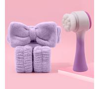 Juego de 4 Cepillos de Limpieza Facial - Cepillo Exfoliante de Limpieza Profunda, Masajeador de Cuidado de la Piel de Silicona con y Muñequera
