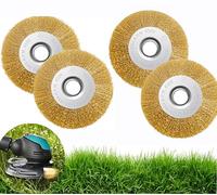 Juego de 4 cepillos para juntas | Compatible con Gloria Multibrush y otros cepillos de alambre | 10 mm de ancho | Accesorios Weedbrush cepillo de repuesto cepillo